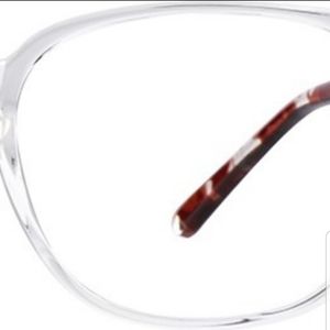 Clear plastic framed glasses